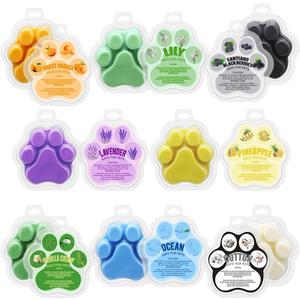 8 Pack Scented Wax Melts, Natural Soy Wax Assorted Colored Paw Shaped Tarts - Lavender, Pineapple, Sweet Orange, Cotton, Ocean, Lily, Vanilla&Cream and Blackberry Fragrances for Home