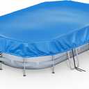 16x10 Oval Pool Covers for Above Ground Pools Tear-Resistant & Windproof | 5-Layer Heavy-Duty PE Solar Pool Cover, Fits Bestway/Intex/Coleman 16x10 or 14x8 Frame Pools