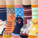 Women Girls Socks Cute Animal Socks Cat Dog Cow More Fun Novelty Socks Gifts for Girls Christmas Birthday