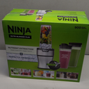 Ninja Nutri-Plus Personal Blender | Compact Push to Blend | Make Frozen Drinks, Smoothies, Sauces & More | With (3) 20 oz. To-Go Cups, (2) Spout-Lids & (1) Storage-Lid | 900 Peak Watt | Silver | BN301