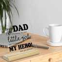 Dad Gift from Daughter,Daddy Birthday Gift IdeaI'll Always Be Your Little Girl, You Will Always Be My Hero Acrylic Decor Sign
