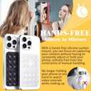 2 x Anteel Medium-Sized Silicone Suction Phone Case Adhesive Mount, Enhanced Suction Power and Upgraded Thickened Sticky Phone Grip, Durable, Hands-Free Sticky Phone Holder, 2.28"x3.46" (Translucent)