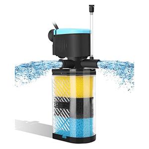 AquaMiracle Aquarium Filter 3-Stage in-Tank Filter Internal Fish Tank Filter Turtle Filter for 10-40 Gallon Fish Tanks with Dual Water Outlet & Aeration