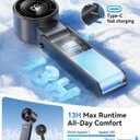 DIGIX Mini Portable Handheld Fan, USB Rechargeable Personal Cooling Fan with Turbo Airflow, 100 Speeds, 120° Rotation, LED Display, Foldable Hand Fans for Outdoor Travel Beach Camping Makeup (Black), Small