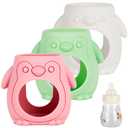 3 Pack Silicone Sleeves for MAM Baby Bottles - Anti Breakage Baby Bottle Holder, Compatible with MAM Baby Bottle, 6OZ