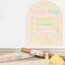 Magnetic Wall Decal for Kids  40 x 32 Magnet Wall Decal  Magnet Wall for Kids with 6 Washable Crayons & Holder  Mess-Free Drawing Surface  Magnetic Chalkboard Wall Sticker