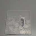 Yinkin 50 Pcs Clear Mini Card Stands Plastic Place Card Holders Paper Miniature Bases Paper Board Clips for Game Table Numbers Business Price Tags Menus Labels Party, 1 Inch in Diameter