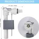 1/2-Inch Thread Diameter Side Mount Toilet Fill Valve Compatible with Toto Wall Mount Toilet Tank