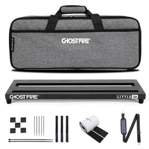 Ghost Fire Guitar Pedal Board Aluminum Alloy 1.7lb Effect Pedalboard 20''x7''x1.9" with Carry Bag,V series (V-LITTLE 20) (20"x7.08")