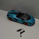 MIEBELY Lamborghini Remote Control Car, 1:12 Scale Lambo Toy Car 7.4V 900mAh Officially Licensed 12Km/h Fast Rc Cars with Led Light 2.4Ghz Model Car for Adults Boys Girls Birthday Ideas Gift - Blue