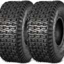 MaxAuto FOX V1 15x6.00-6nhs Lawn Mower Tires, 15x6.00x6 Lawn Tractor Tires, 15-6-6 Golf Cart Tire, Patent Design Riding Mower Tire, 4 Ply Tubeless, 570 lbs Capacity, Set of 2