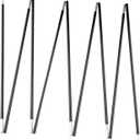 Aluminum Tent Poles Replacement, Black Pre-Assembled Tent Pole, 7001 T6 Heated Camping Tent Rod