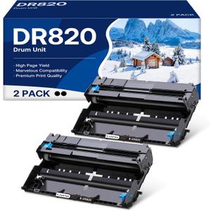 DR820 Drum Unit Compatible for Brother DR 820 DR-820 Replacement for MFC-L5900DW HL-L6200DW HL-L5100DN MFC-L5800DW MFC-L5700DW HL-L5200DWT MFC-L6700DW HL-L5200DW (2 Drum Unit, NOT Toner)