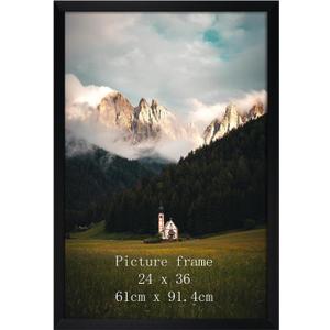 Giftgarden 24x36 Poster Frame Black, 36x24 Metal Picture Frame for Wall Display, 1 Pack