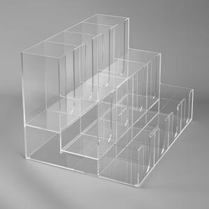 CiaoHER Large Acrylic Coffee Cup and Lid Dispenser, Clear | 12 Compartments, Counter Top, Organizes Disposable Cups, For Home or Office Use