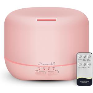 Aromatherapy Essential Oil Diffuser for Room: Air Humidifier Aroma Scent Cool Mist Colorful Lights Cute Small Large Waterless Auto Off Ultrasonic Diffusers for Home Bedroom Pink (300ml)