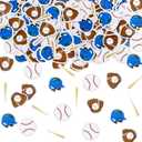 400 Pcs Baseball Confetti - 4 Styles, Table & Party Decorations, Sports Theme