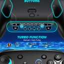 Switch Controller, Wireless Bluetooth Controller for Nintendo Switch 2/Switch/Lite/OLED, game controllers Compatible with iPhone/Mac/iPad/iOS/Android/Phone/PC/Steam and TV with Rotary Motors, RGB Hall Effect Joysticks/Macro Back Buttons/Turbo Modes/6-Axis/Motion/Wake up (Black)