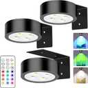 Battery-Powered Picture Lights with Remote Control, Magnetic LED Art Lights for Framing, Dimmable and Timer-Equipped, RGB Lighting Modesattery Operated Painting Light3Pack Black