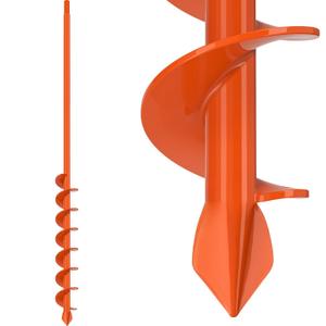1.6 X 32 inch Auger Drill Bit for Post Hole Digger Garden Hole Drill for Planting Fit for 3/8 Inch Hex Drive Drills Auger for Drills Bulb Planter Tool for Fence Post, Beach Umbrella Holes