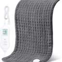 NOWWISH Heating Pad for Back Pain & Cramps Relief, Moist Heat Pad for Neck & Shoulder, Auto Shut Off, Machine Washable, Gifts for Women, 17"x33" Gray (17" x 33")