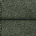GLAMBURG 100% Cotton 2 Pack Oversized Bath Towel Set 28x55 Inches, Ultra Soft Highly Absorbant Compact Quickdry & Lightweight Large Bath Towels, Ideal for Gym Travel Camp Pool - Olive Green