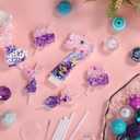 Mermaid Number Candles, 6pcs Mermaid Cake Topper Shell Sequins Numeral Candle Pink Purple Table Centerpieces for Birthday Cake Themed Party Anniversary Wedding Decoration(Number 7)