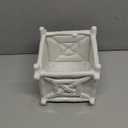 Two's Company Faux Bamboo Cachepot, White