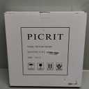 Picrit 12x12 Picture Frame Set of 4, Made of High Definition Real Glass, Display 8x8 with Mat or 12x12 without Mat, Photo Frames for Wall Mounting Display, Black