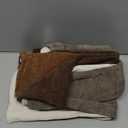 JUSPURBET 22x22 Decorative Pillow Covers Set of 4 Throw Pillow Covers for Couch Sofa Bed Cozy Chenille Cushion Covers Cases with Hidden Zipper for Living Room Home Decor,Mocha Mousse