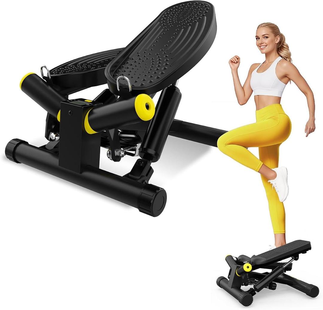Mini Twist Stepper, Stepper Machine with 330LBS Weight Capacity, Mini Stepper for Full Body Workout, Adjustable Step Height, Smooth and Quiet, Step Machine for Men Women
