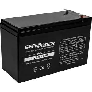 SEFEPODER 12V 7Ah Rechargeable Sealed Lead Acid Battery (F1 Terminals)