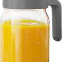 Mason Water Jar Wide Mouth 24 oz Mason Jar Sealed Plastic Lid with Pouring Air Tight Leak Proof Suitable for Tea, Milk, Lemonade, Juice, Coffee, Beverages, Etc