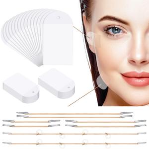 68 Pieces Face Lifting Tapes with 8 Lifting Rope Sets 60 Pieces Invisible Face Lift Tape Adhesive Patch Quick Band Neck Eye Tape for Women Beauty