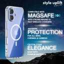 SU - iPhone 16 Magnetic Clear Case Slim Shockproof Design, Compatible with MagSafe, Wireless Charging Case - Transparent Cover, Anti Yellowing Phone Case for iPhone 16 (6.1")