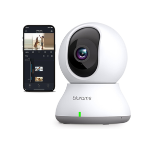 blurams Indoor Camera 2K, Cameras for Home Security 5GHz, 360° Pet Camera w/Motion Tracking, Phone App, 2-Way Audio, IR Night Vision, Siren, Works with Alexa & Google Assistant