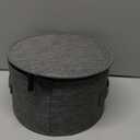 punemi China Storage Containers, Dish Storage w/Hard Shell Top Side Bottom Support & Felt Dividers for Charger Plates Dinnerware, Perfect for Moving Supplies, 4 set Stackable Fine China Storage, Gray