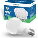 A19 LED Light Bulb, 60W Equivalent, Efficient 9W, 7 Year, 800 Lumens, Non-Dimmable, 2700K, Daylight White - 6 Pack