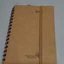 POPRUN 2026 Daily Planner One Page A Day - [5.75" x 8.5"-100% Recycled Materials Spiral Soft Cover] - 2026 Agenda with Monthly Calendar, Folded Inner Pocket - Desert Brown