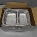 Tioncy 6 Pcs 304 Stainless Steel Bento Box, 30 oz Food Storage Containers Snack Boxes with Leakproof Lids Metal Divided Lunch Box Food Container Dishwasher Safe for Salads Picnic(2 Compartments)