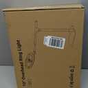 Ring Light with Stand for Desk, Adjustable Overhead Phone Mount with 10" Ring Light Tripod for iPhone, Phone Tripod with Light and Remote Phones Holder for Video Recording, Live Stream, Cooking Video