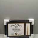 GraduationMall 11x17 Black Diploma Frame with Tassel Holder for 8.5x11 Certificate Document,Real Glass, Black over Gold Mat