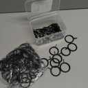 Hotop 60 Pieces 1.26 Inch Metal Drapery Curtain Rings Curtain Hanging Rings and 60 Pieces Metal Drapery Pin Hooks for Drapes Window Door Shower (Black)