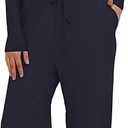 Women's 2 Piece Sets Fall Outfits Long Sleeve Wide Leg Tracksuits Casual Lounge Set Matching Sets Size XL