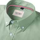 Alimens & Gentle Mens Solid Oxford Shirt Long Sleeve Dress Shirt Work Casual Button Down Shirts with Pocket (Green, XL)