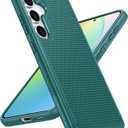 FNTCASE for Samsung Galaxy S24 Case: Dual Layer Heavy Duty Cell Phone Protective Cover Shockproof Rugged with Non-Slip Textured - Military Drop Protection Bumper Tough - 2024, 6.2inch Green