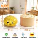 2 Pcs 2.1" Mini Glitter Dumpling Squishy Toy, Dumpling Squishy Mystery Box, Fun Stress Relief Sensory Fidget Toy for Kids and Adults, Collectible Desk Decor Gifts