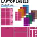 3 x 8 Sheets Color Coded Vinyl Labels Classroom Laptop Label for Organization Chromebook Color Coding Labels, Student Classroom Devices or Office Computer Management (Vibrant Colors)