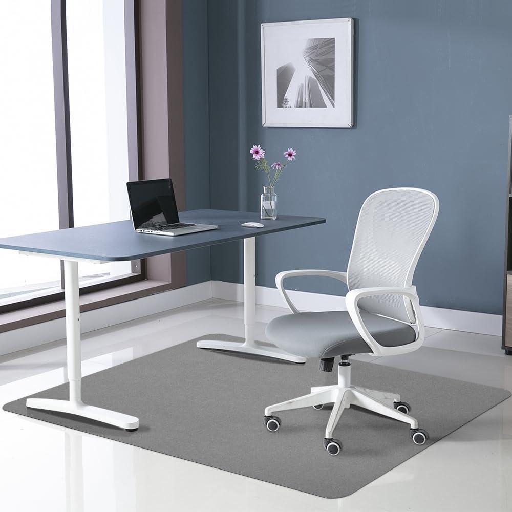 Chair Mat, Anti-Slip Desk Chair Mat, for Home, Office (Light Grey, 35,5*56 IN)