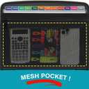 H4D Zippered Accordion File Organizer with Front Mesh Pouch, 13 Pocket Expanding File Folder, Fit for Documents Letter Size A4 Papers, Black